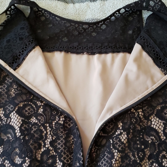 LOFT black lace evening dress 👗 🖤 - Picture 9 of 10